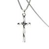 Trendy Titanium Steel Spiral Cross Pendant Necklace - Cold Style, Versatile Hip Hop European and American Twist Design