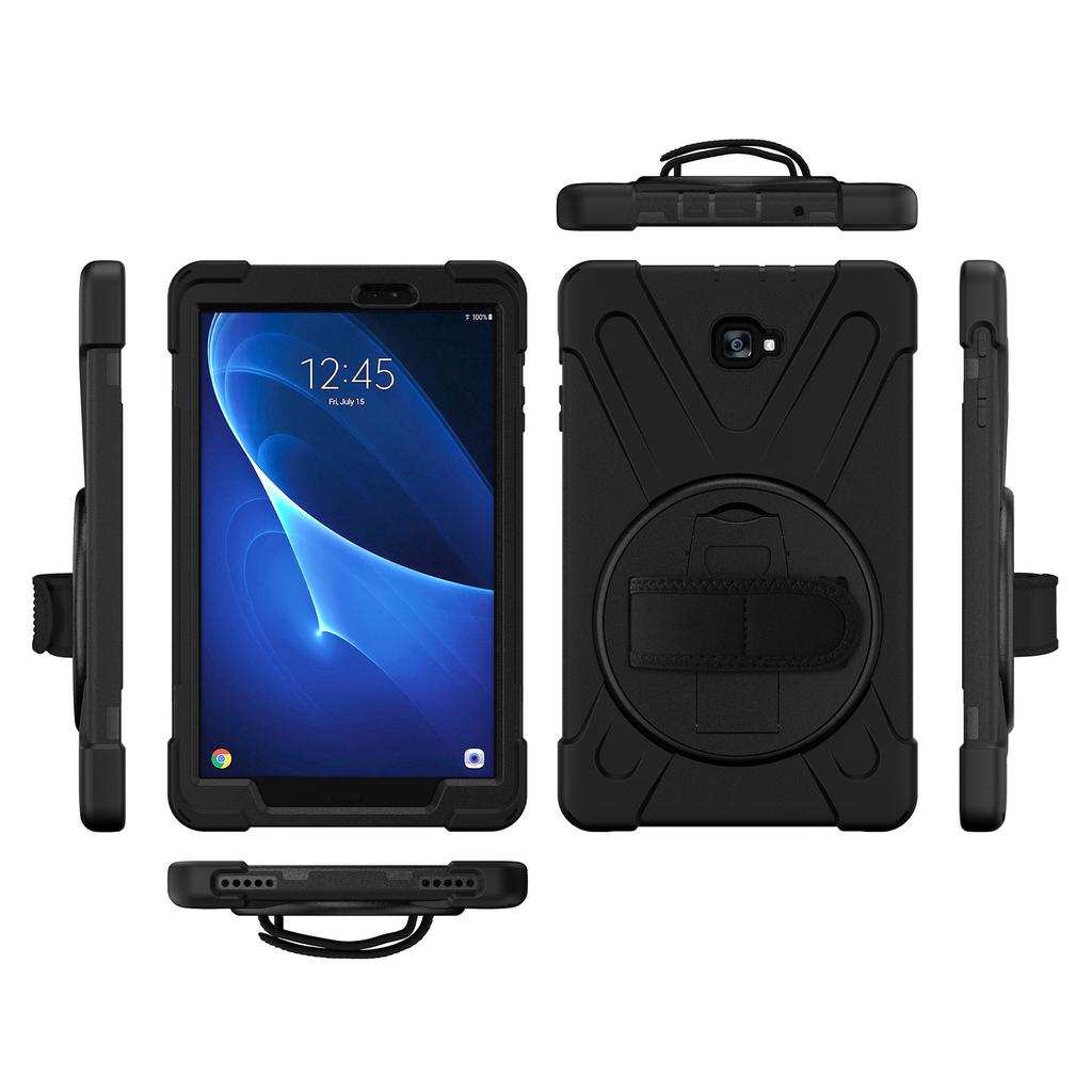 Suitable for Samsung SM-T580 Pirate King Hand Strap Stand Tablet Protective Case T585 Silicone Protective Shell