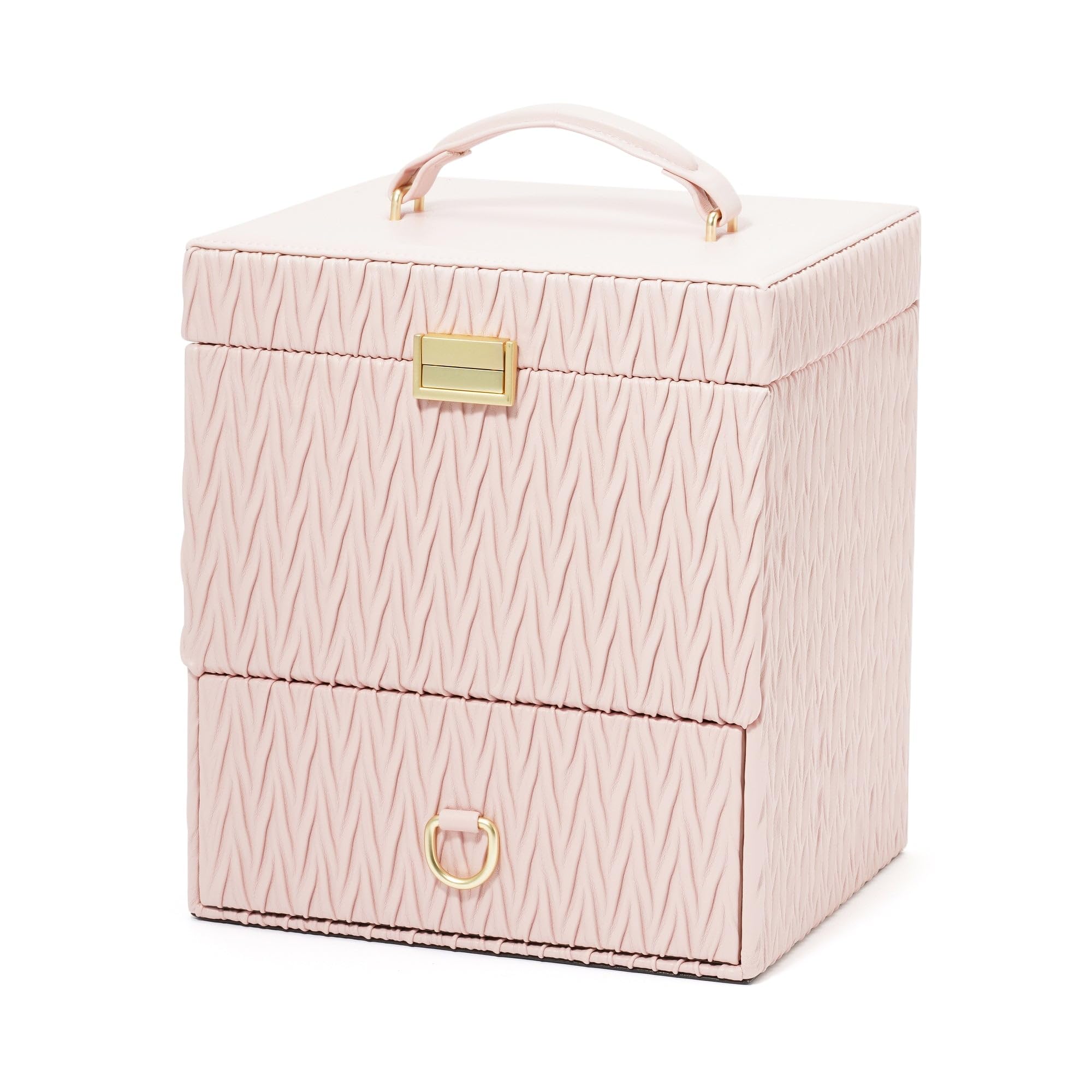 

Francfranc Embossed Cosmetic Pink Box,