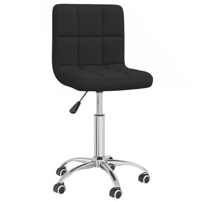 Vidaxl Swivel Dining Chair, Black, Fabric Upholstered