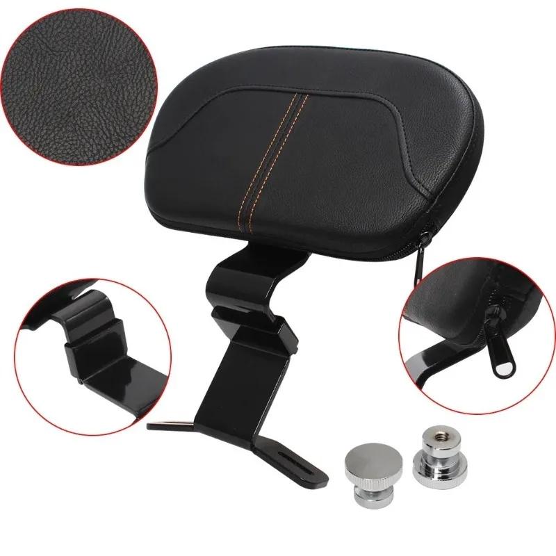 Leather Motorcycle Backrest Cushion Seat Back Rest Driver Rider for Harley Touring CVO Electra Road Street Glide Road King 09 22