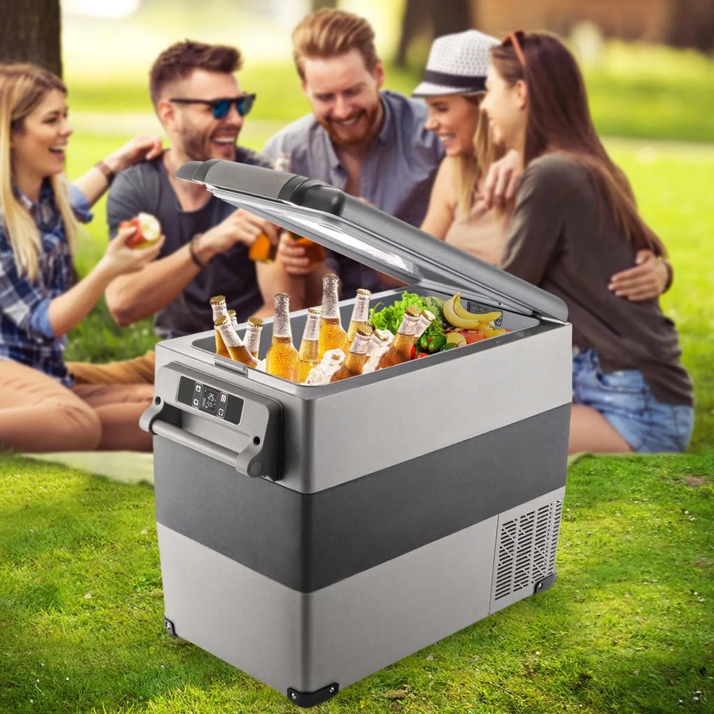 VEVOR Portable Cool Box 55L Car Fridge 220 V Mini Fridge Electric Freezer Box Small Freezer for Car Camping Truck Boat