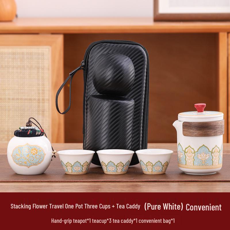Portable Outdoor Gongfu Tea Set: Quick-Brew Travel Cup with Logo Print - Ideal for Camping and Business Souvenirs
