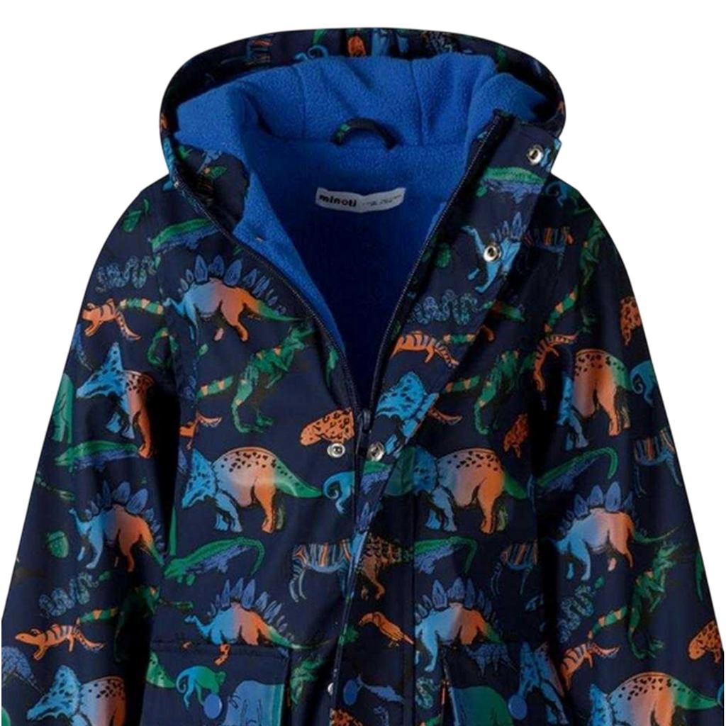 Minoti Boys Dinosaur Waterproof Jacket
