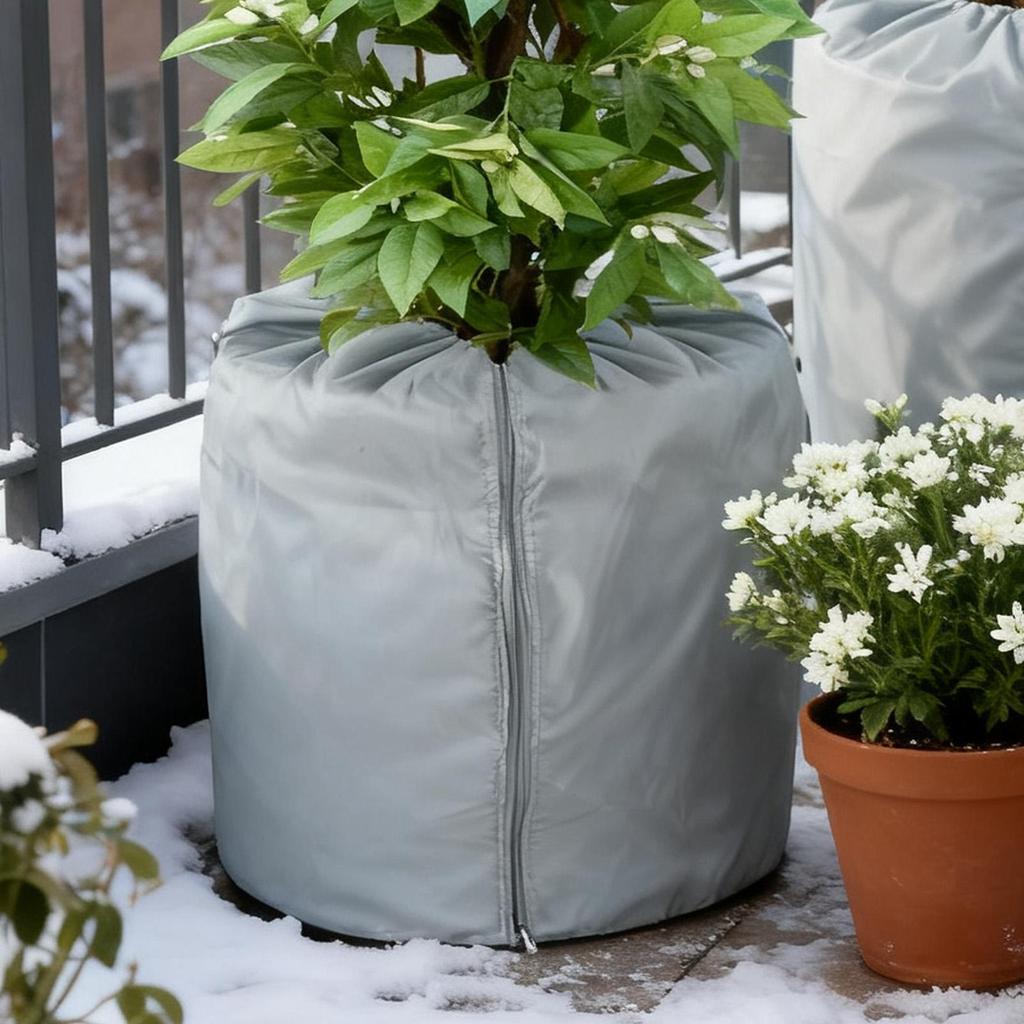 Pflanzen Winterschutz Abdeckung Gartenpflanze Frostschutz Abdeckung Isolierter Schutz mit Reißverschluss Kordelzug für Garten Gewächshaus Hochbeet