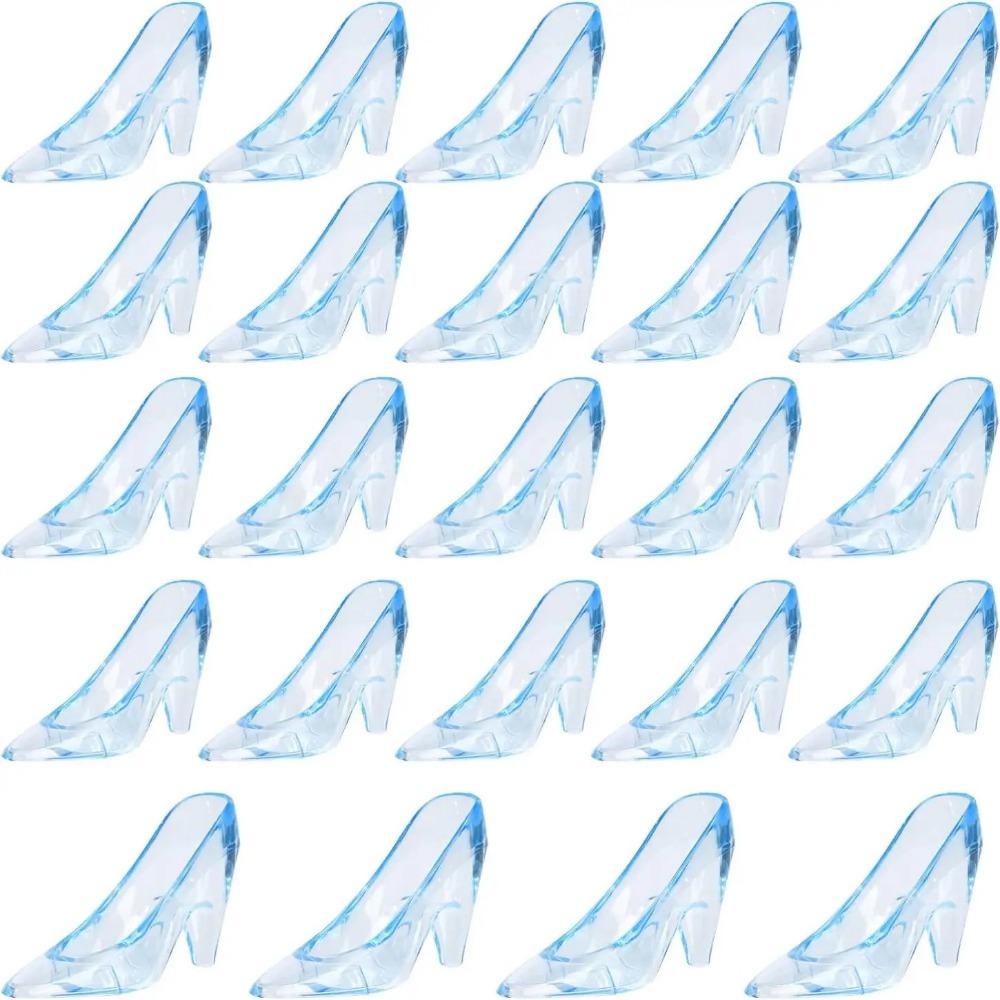 12PCS Creative Princess Slippers 3.5 Inch Crystal Shoes New Mini Cinderella Slippers