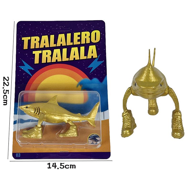 Tung Tung Tung Sahur Tralalero Tralala 3D Printed Toys Bombardiro Crocodilo Italian Brainrot Figurine Anime Dollhouse Miniatures