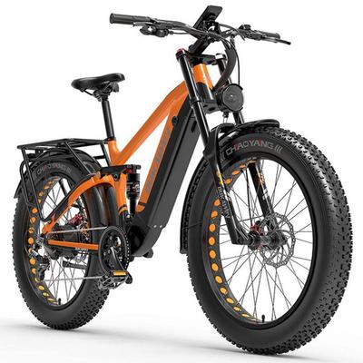 Bicicleta Eléctrica Dukawey Motor de 1000W Full Suspension Bicicleta Eléctrica para Adultos 52V 20AH Frenos Hidráulicos Dobles Carga Máxima 150Kg