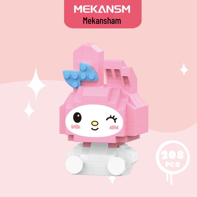 

Набор мини-фигурок из строительных блоков - Совместим с LEGO, Девочка уличный киоск, Серия милых птиц, Подарок на День защиты детей.