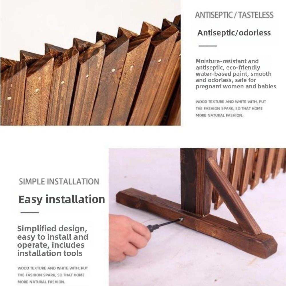 Rozciągliwe Drewniane Ogrodzenie Trwałe/bezwonne Rozszerzone Ogrodzenie Kratowe Dekoracja Ogrodu