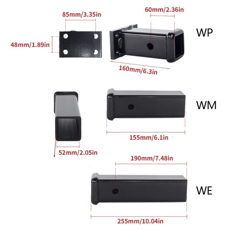 Strong Carbon Steel Trailer Coupler Adapter Socket Trailer Link Adjustment Sleeve for Various Vehicle Type Easy Assembly