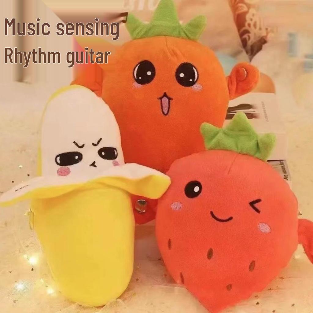 Musical Plush Toy: Strawberry, Banana & Carrot – Interactive Parent-Child Play Piano