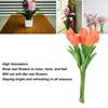 10pcs Artificial Tulip Flowers High Simulation Flowers Decor for Living Room Dinner Table Orange