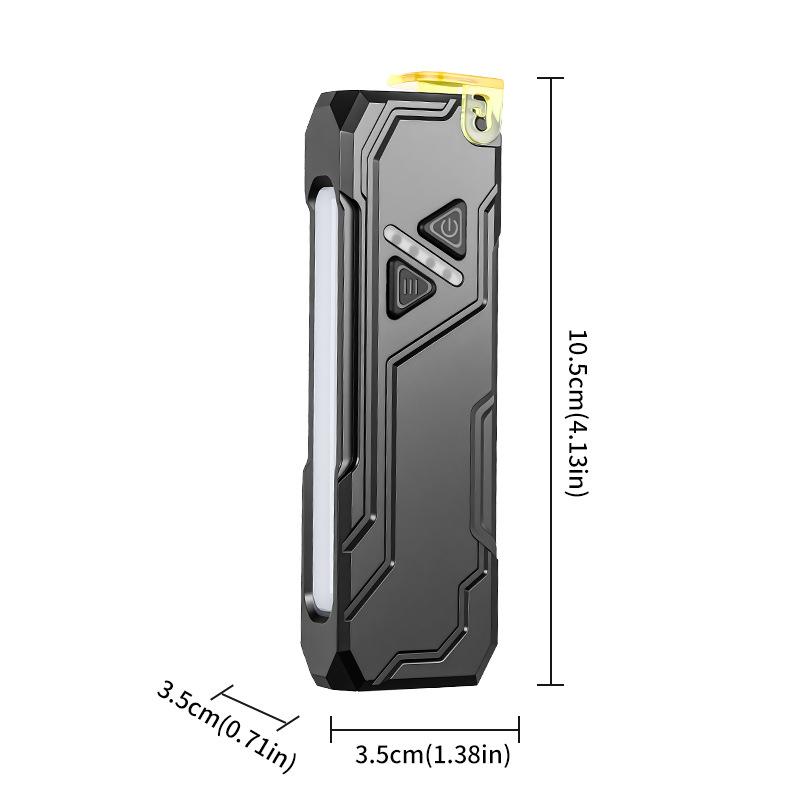 Portable EDC LED Flashlight UV Light Type-C Rechargeable Magnet Torch Work Light with Clip Multifunctional Magnet Lantern