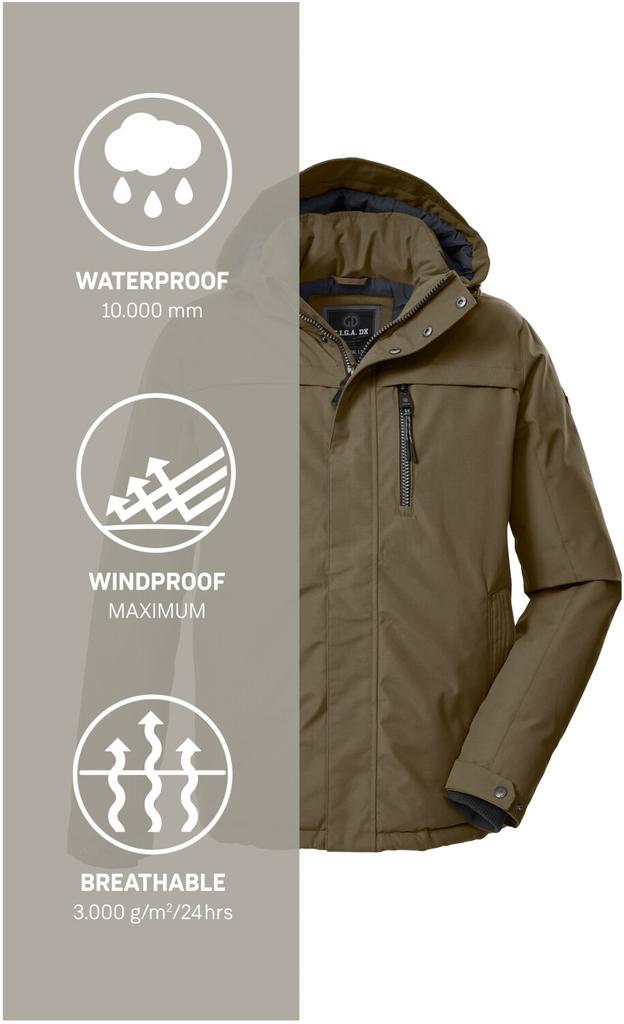 Зимняя куртка G.I.G.A. DX by Killtec Funktionsjacke GW MN JCKT 4358300 dunkelschlamm