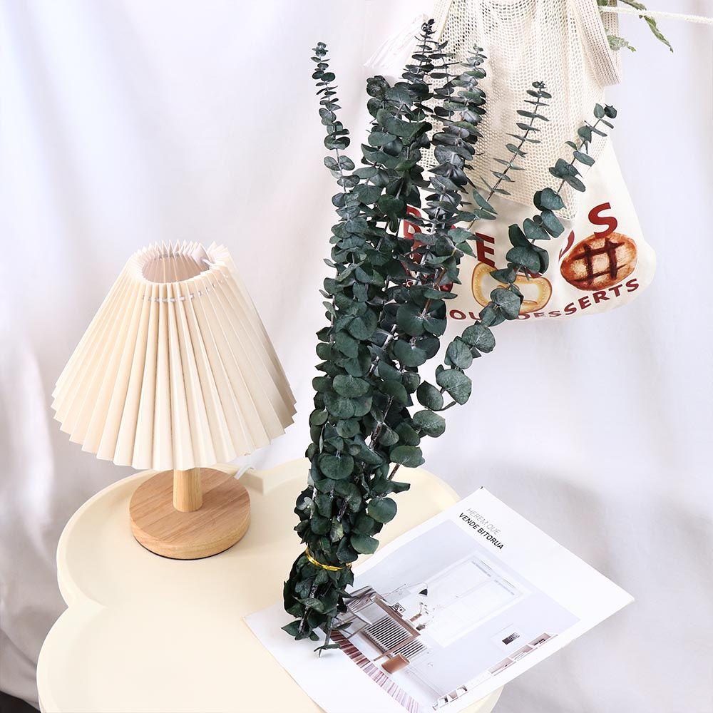 10 Pcs Real Leaves Hanging Dried Eucalyptus 22 Inch Large Artificial Plants Flowers Made From Fresh Eucalyptus Green