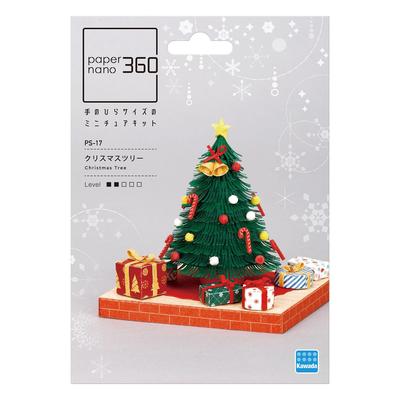 עץ חג המולד Kawada Paper Nano 360 PS-17, 0.7 x 12 x 17 ס"מ, גילאי 12 ומעלה, ערכת יצירה מנייר, ערכה מיניאטורית, קישוט פנים, PS-17