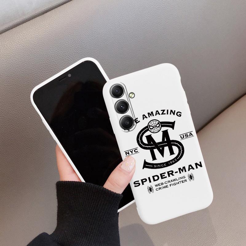 

Крутой чехол-паук для iPhone Samsung A55 S24 FE S25 M35 A06 Xiaomi Redmi Note 13 Pro 14C Huawei Honor Realme противоударный матовый чехол для телефона с защитой от царапин Realme 12 Pro+ 5G белый