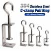 Pull Ring C-clamp 304 Stainless Steel Fixed Holder Clip Square Clamp  Hardware Fasteners