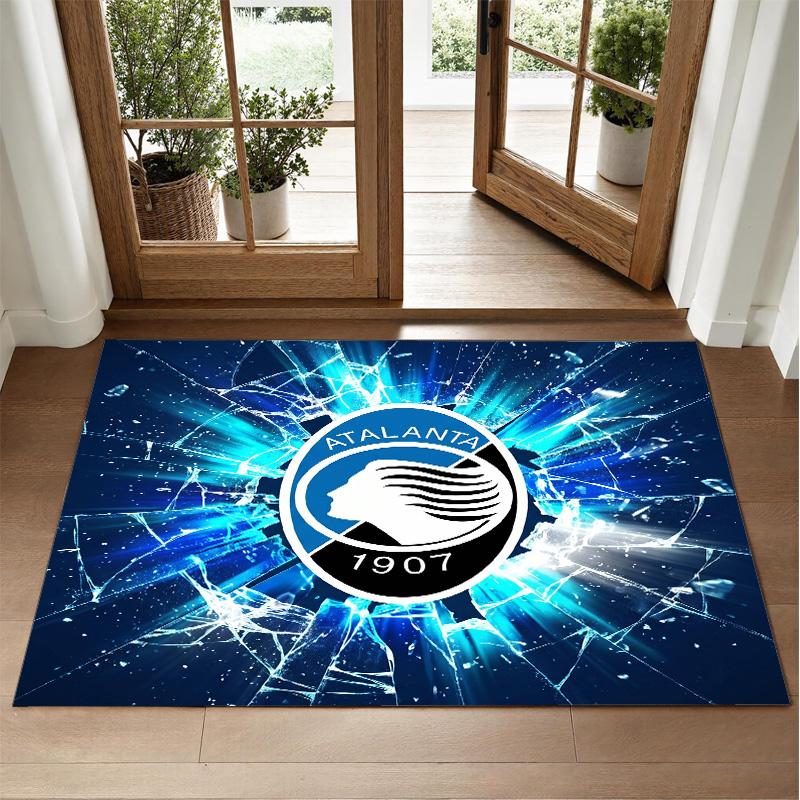 Atalanta FC Design Crystal Velvet Rug Soft Decorative Mat for Bedroom Entrance