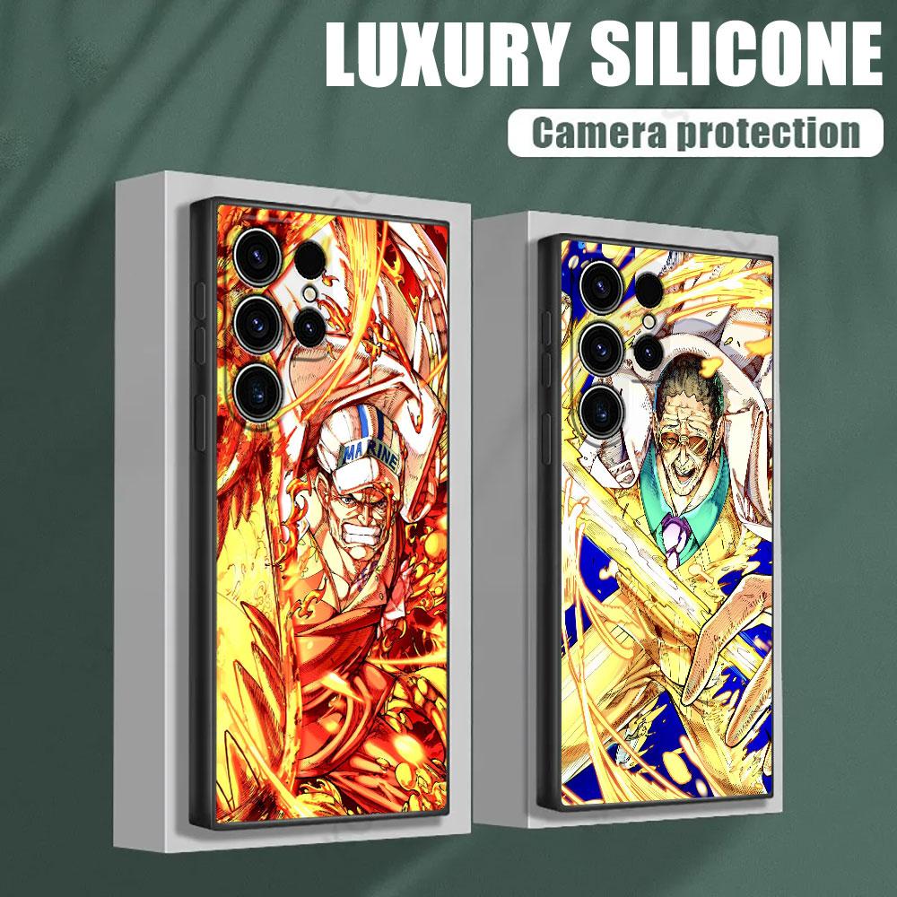 Ones P-Pieces Navy Anime Phone Case For Samsung Galaxy S25 S24 S23 S20 S21 FE S26 S22 Ultra 5G S26 Plus S25FE Soft Silicon Cover