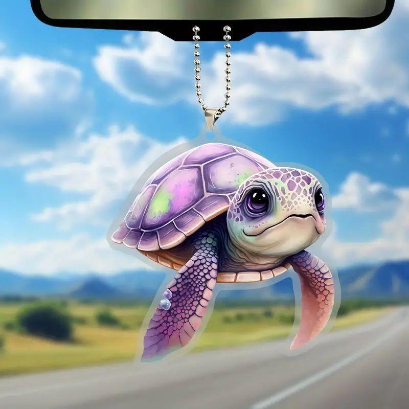 Colorful Acrylic Car Hanging Decor Cute Cartoon Style Home Decoration Accessories