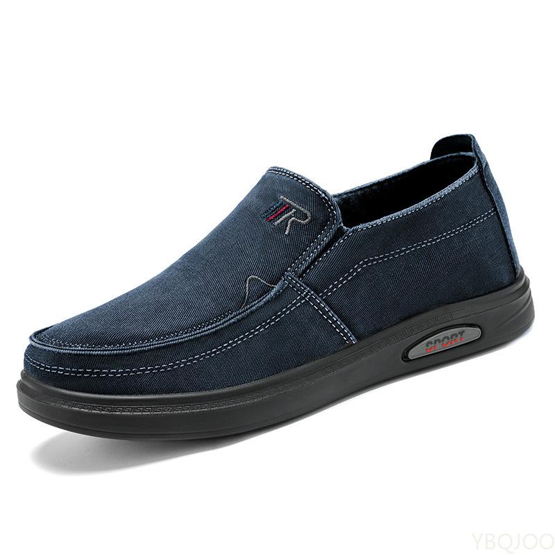 New Arrival Canvas Shoes Men Spring Summer Casual Canvas Shoes For Men Lace-Up Flats Men Shoes Driving Sneakers Men