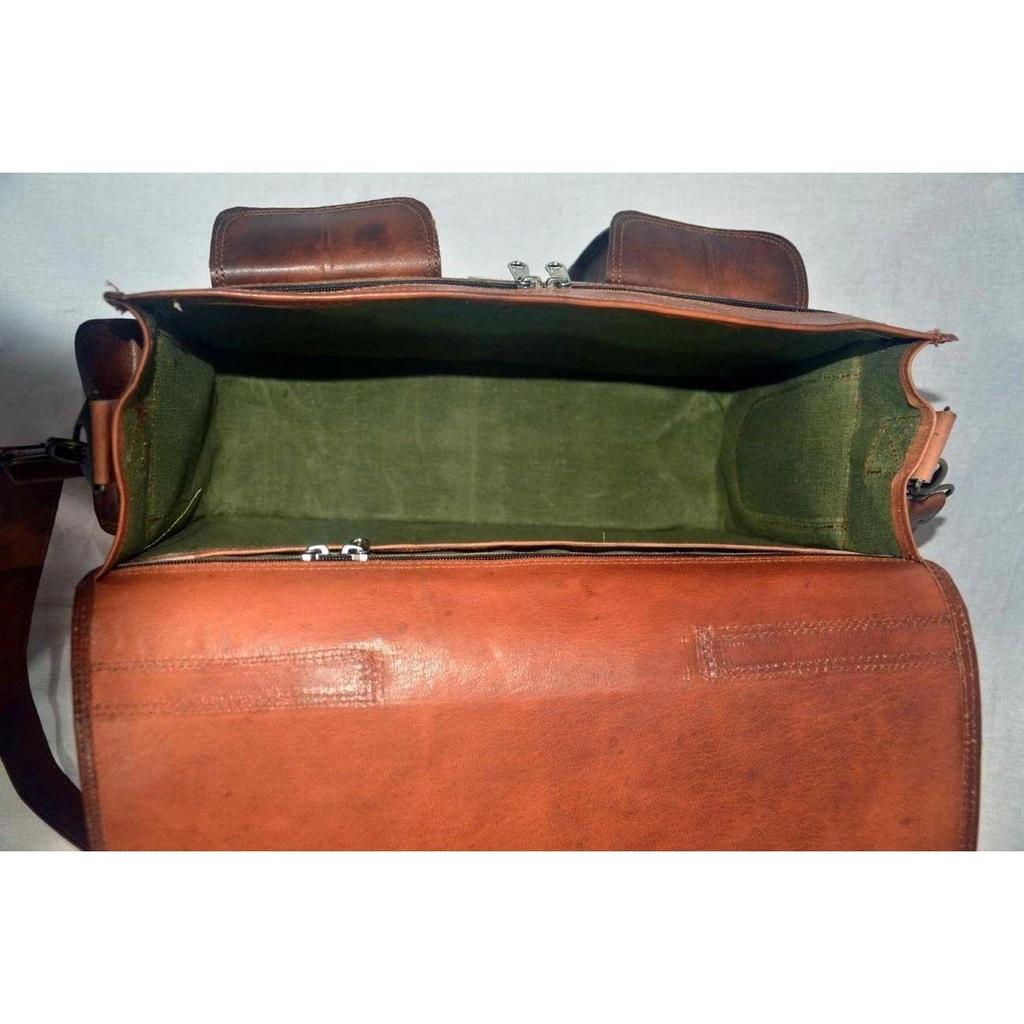 Bag Leather Laptop Messenger Men's Briefcase Vintage Satchel Handmade Genuine