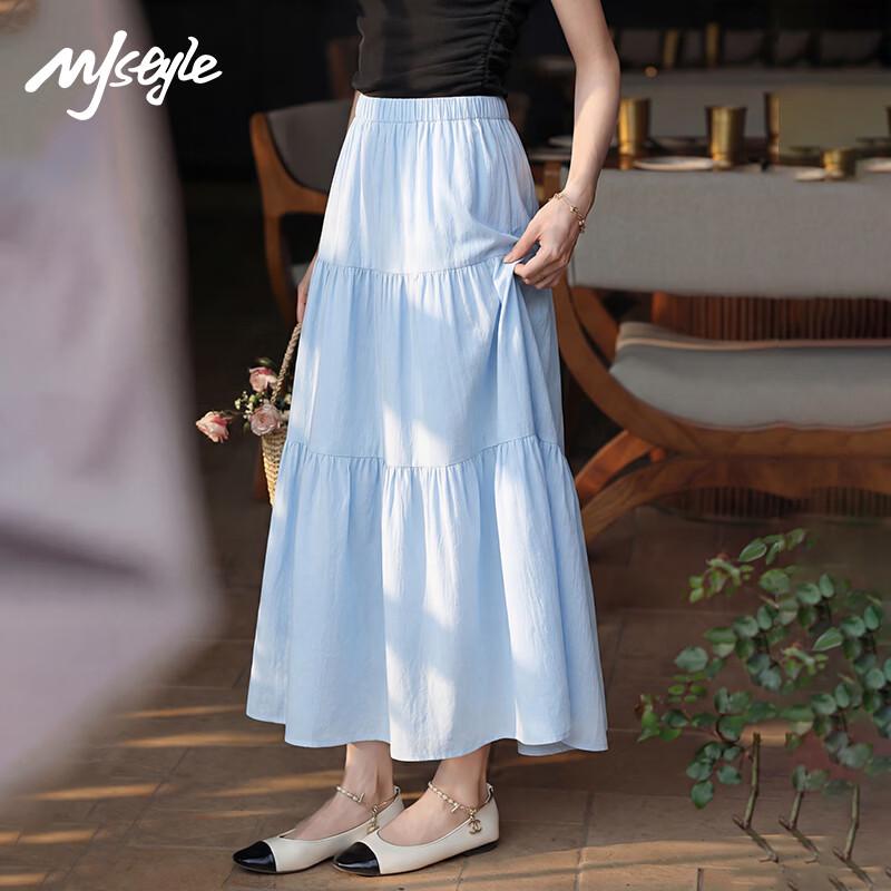 Women s Patchwork Tiered Midi Skirt F