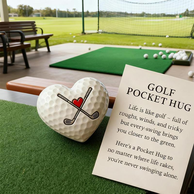 Golf Pocket Hug, Inspirierendes Golfgeschenk mit aufmunternder Botschaftskarte, Kleines Geschenk für Golfliebhaber, Durchdachtes Golfgeschenk