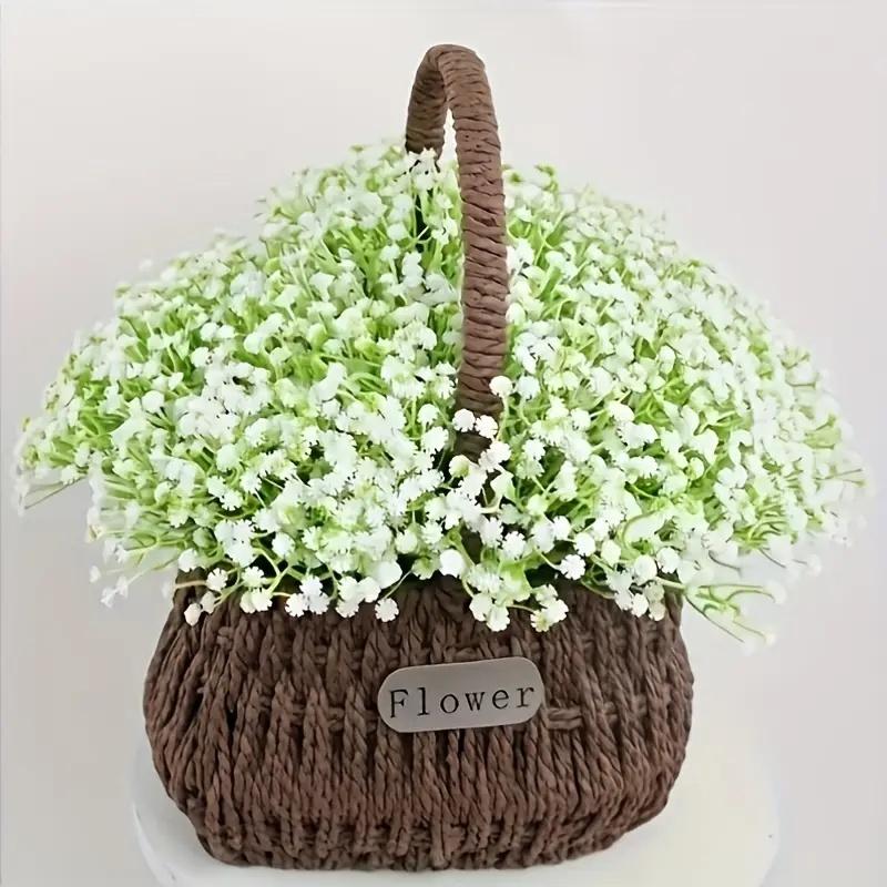 20pcs  Artificial Flowers -  Gypsophila Bouquet with Stems for Home, Office, Garden & Wedding Decor