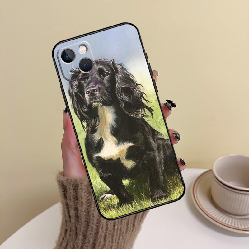 Cartoon Cocker Spaniel Handyhülle Für iPhone 16 Pro Max 14 13 12 11 15 17 Pro Max mini Plus 16e 17 Air Cover Funda