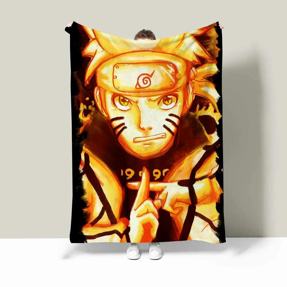 Koc flanelowy Naruto na sofę, zimowy, puszysty, w kratę, luksusowy, dla dorosłych, ręcznik plażowy, dom i dekoracja, pościel z mikrofibry