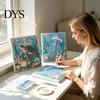Stress Relief DIY Projects Sea Turtle Octopus 3D Pearl Painting Kit, Ocean Theme Diamond Art Beach House Wall Kit for Adults Beginner, Bead