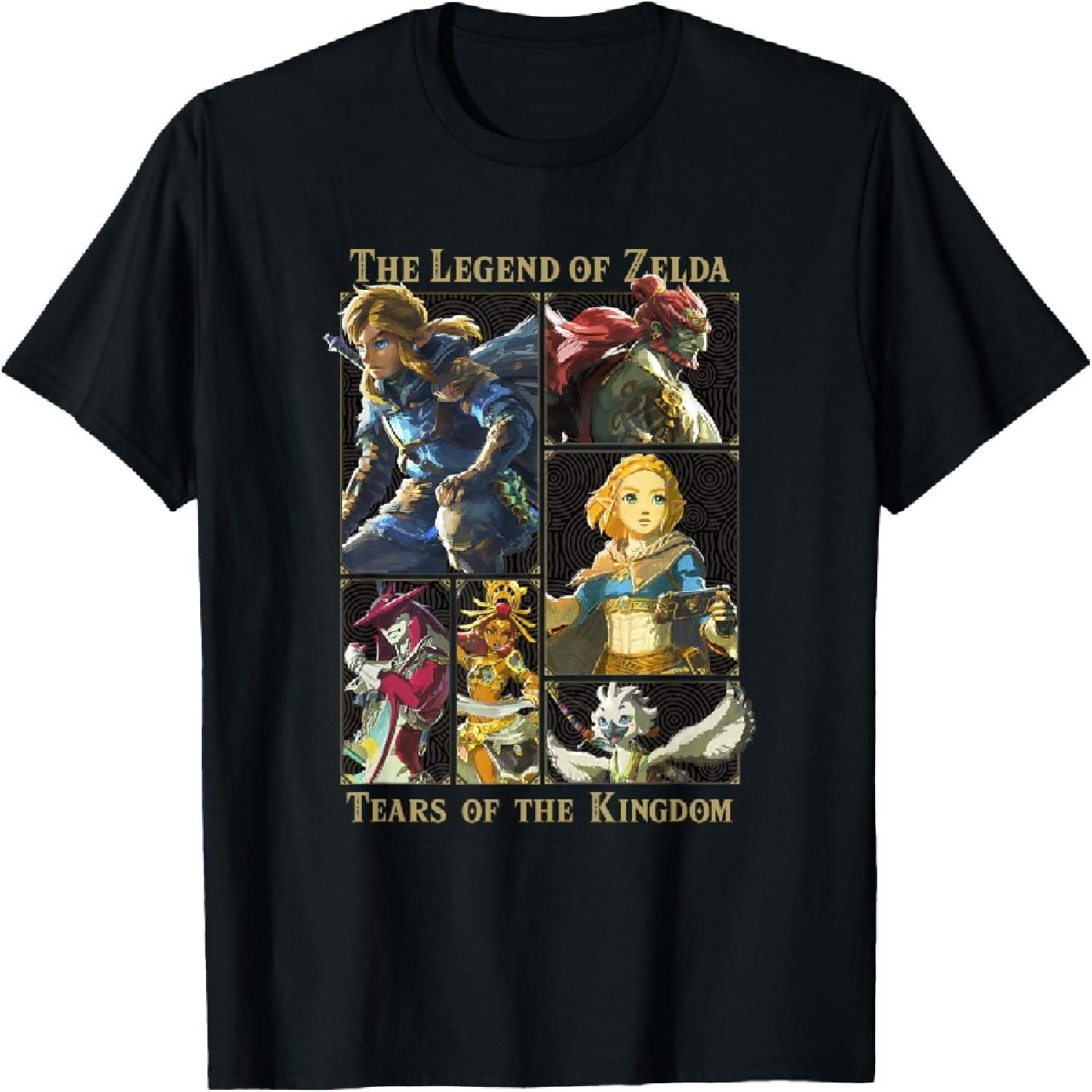 Футболка с принтом The Legend of Zelda_ Tears of the Kingdom (Коробка с персонажами) S