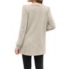 Fashion Women Knit Long T-shirts Women Loose Fit Long Sleeve Pockets Pullover Sweater Casual Autumn Winter Solid Color Chunky Knit Top