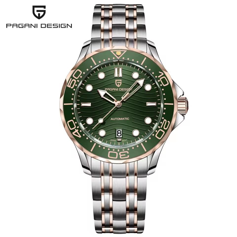 PAGANI DESIGN New Mechanical Luminous Ceramic Bezel Men Watch Luxury 316 All Steel Watch AR Sapphire Diving Japan Movt Man watch
