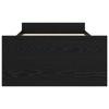 Bed Frame with Storage Black Oak 80 X 200 Cm