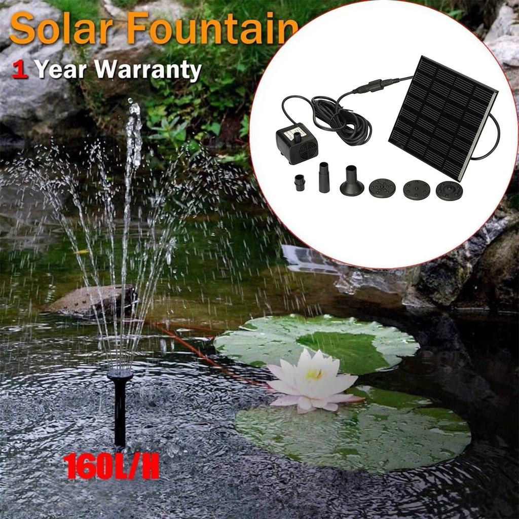 Mini Solar Water Fountain Pool Pond Waterfall Fountain Garden Decoration Outdoor Bird Bath Solar Powered Fountain Floating Water