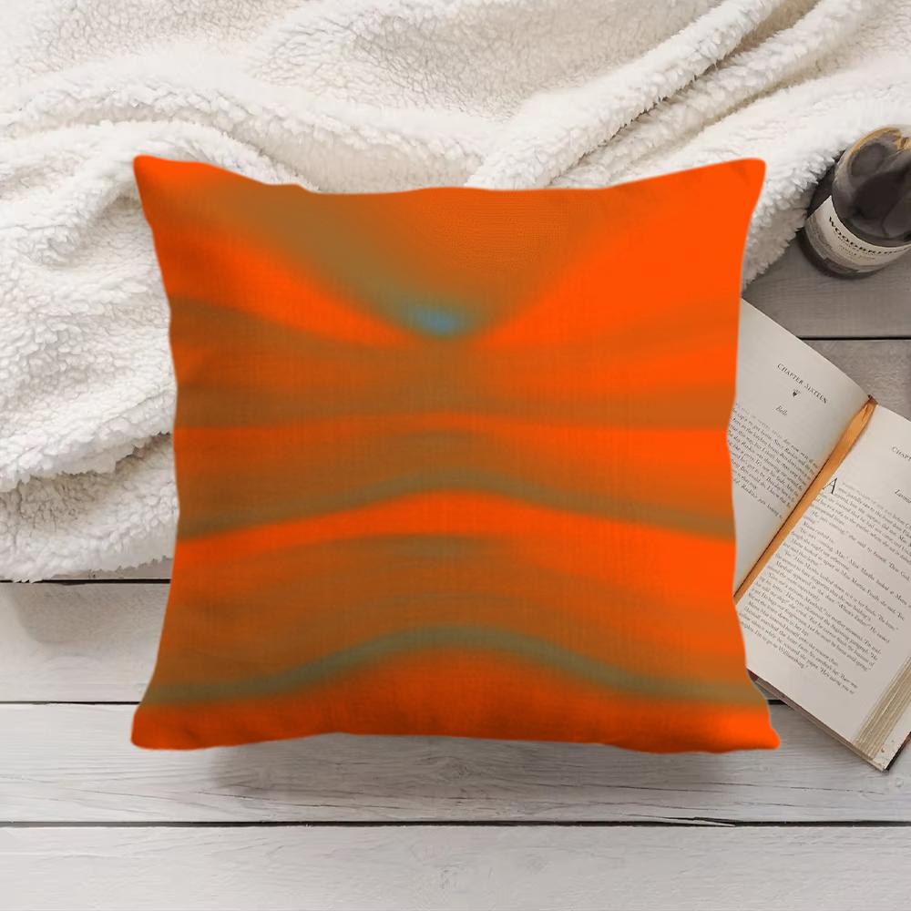 Sunset Gradient Pattern Cushion Cover Soft Short Plush Pillow Cover Smooth Cozy Texture Aesthetic Cushion Case Home Decor