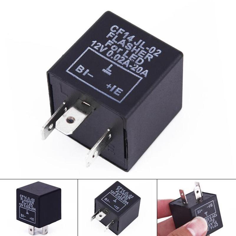 CF13 CF14 JL-02 3-Pin LED Flasher Flash Relay for Turn Signal Light Hyper Flash Fix 12V LED Relay for Car Motorcycle Accessories