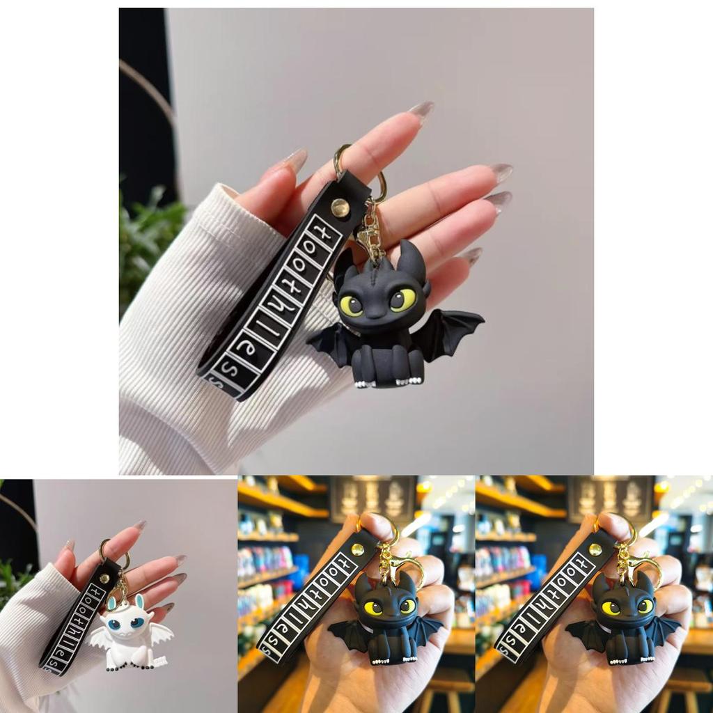 Toothless Dragon Keychain Silicone Pendant With Smile Design For Couples Gift And Accessories
