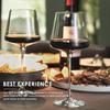 Wine Glasses Set of 6,Crystal White Wine Glasses,Red Wine Glass Set, Wine Glasses Long stem,Clear Lead-Free Premium Blown Glassware (18.5oz,6 Pack)