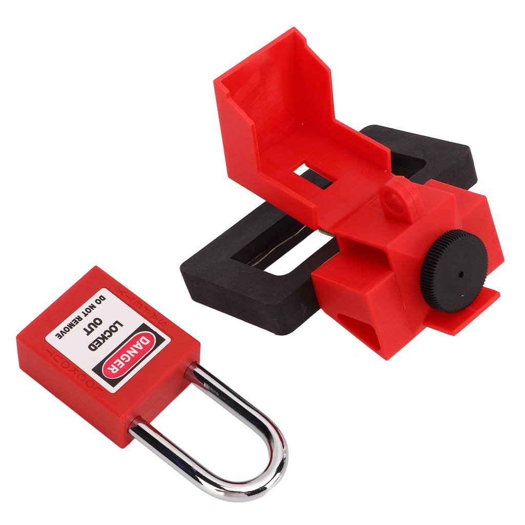 Breaker Lockout Device Strong Nylon Metal Impact Resistant Easy Operation Clamp On Breaker Lockout with Padlock
