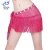 Women Sexy Bead Slice Waist Chain Belly Dance Show Costume Sequin Fringed Hip Scarf Dance Performance Lace Up Hollow Waist Scarf