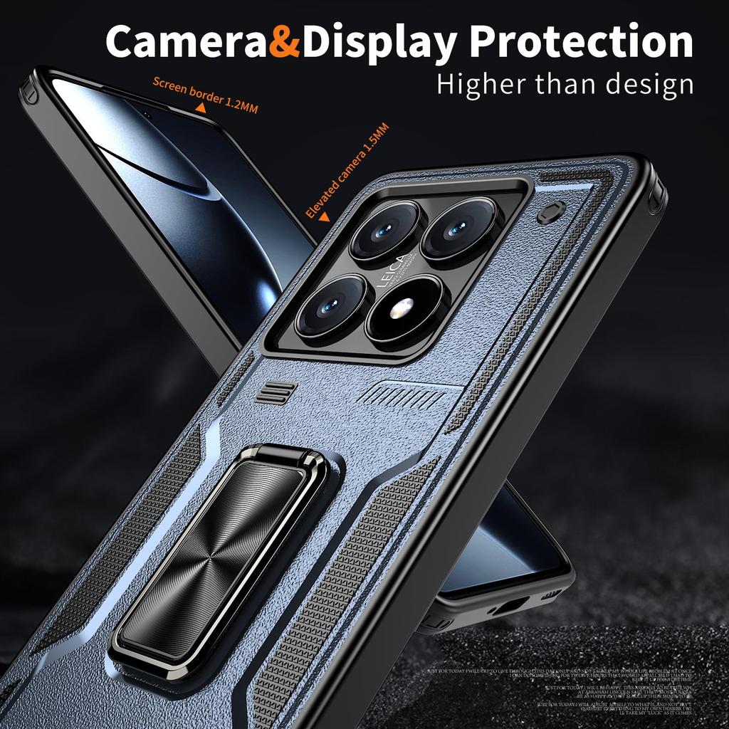 For Xiaomi 14T Pro Case/Mi 14T 5G Shockproof Magsafe Phone Case Car Magnetic Bracket Protective Cover TPU+PC