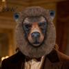 Masque Confortable Tête d'Animal Masque Réaliste, Mouton Ours Brun Visage Entier Cosplay pour Vidéos Halloween Fête Déguisée Accessoires