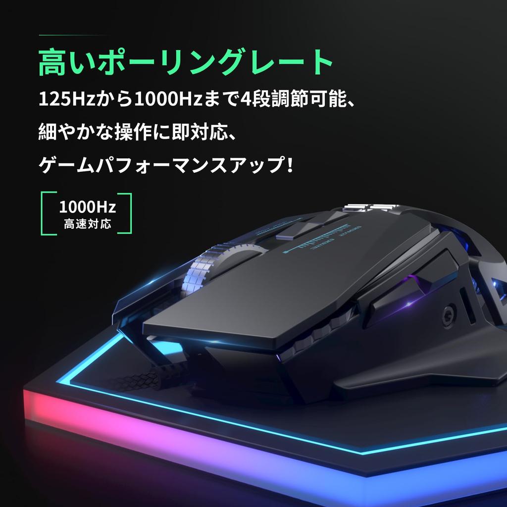 CYD C300 PRO Gaming Weight 12800 7 Programmable Wired LED PC Ergonomic Optical USB Wired Gaming Compatible with Windows Mac Mouse, Adjustable, DPI,