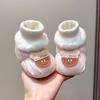 Winter Newborn Baby Shoe Socks: Thickened, Non-Slip Cartoon Design for 0-1 Year Olds, Plush Lined for Foot Protection.