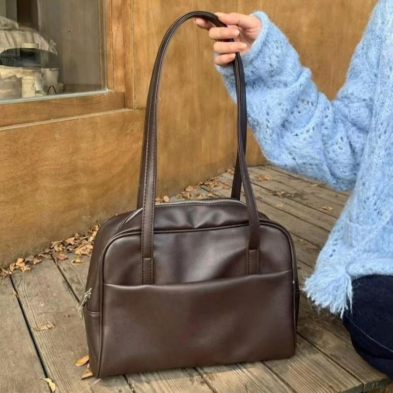 Women's Large Capacity Single Shoulder Bag Korean Style Multifunctional Handbag Vintage Underarm Bag Versatile Commuting Tote Bag Women Bag